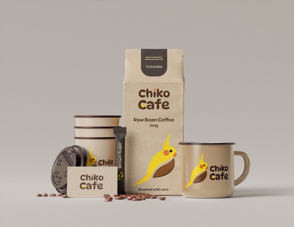 mock up coffe beans cafe