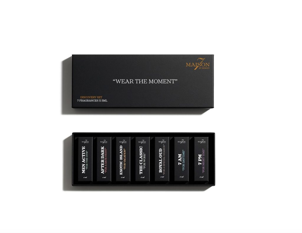 mock up package of Maison 7 parfumes