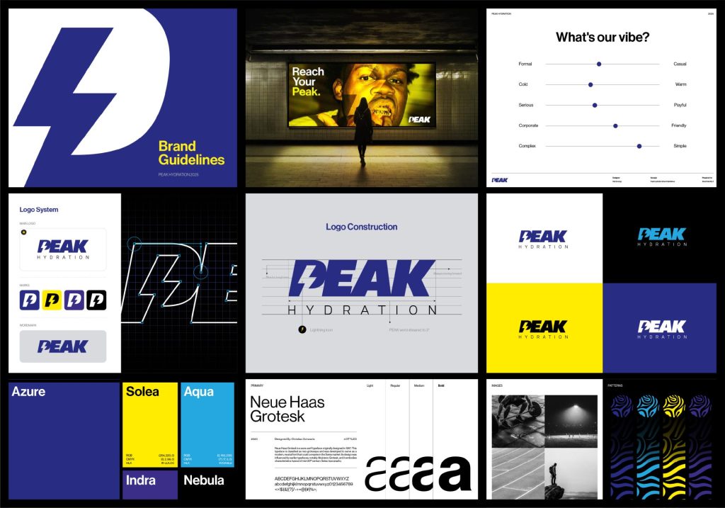 Peak hydration brand Identity booklet