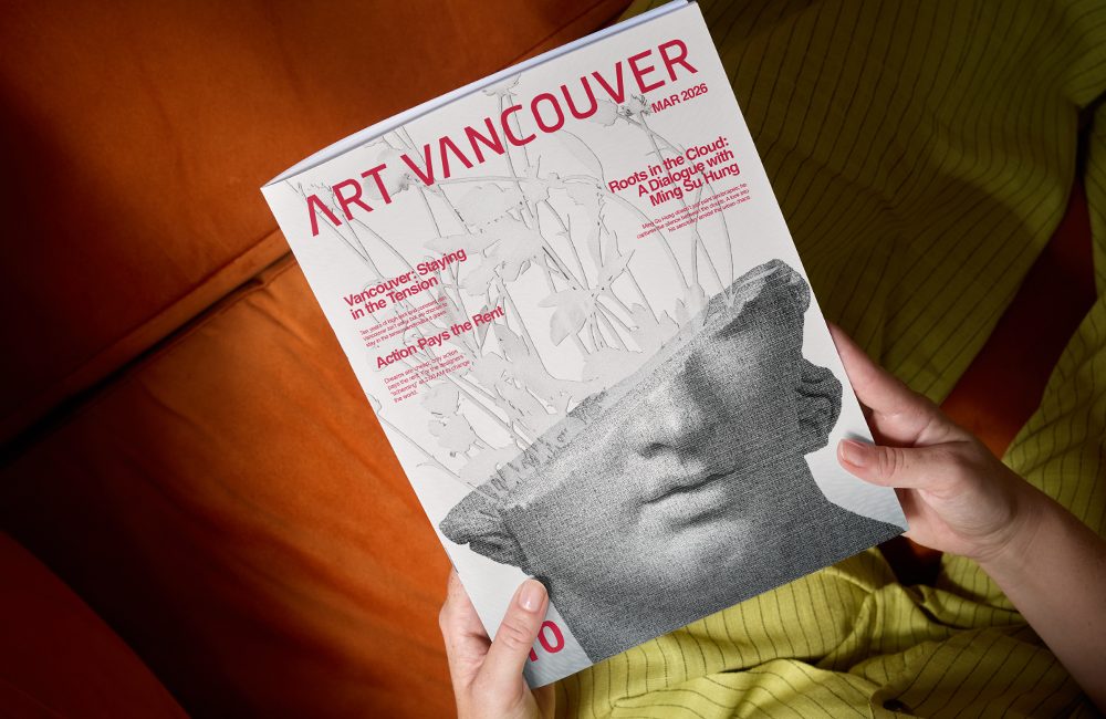 Person holding front cover of magazine mockup